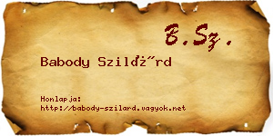 Babody Szilárd névjegykártya